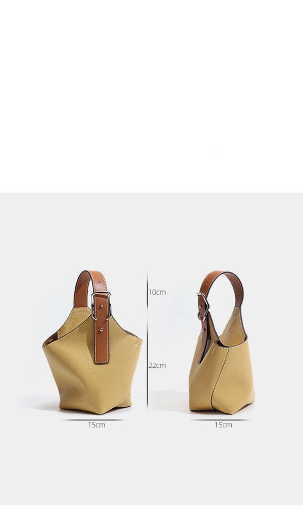 Diagonal Tote Commuter Urban Simple One Shoulder Portable Bucket Bag - Image 2