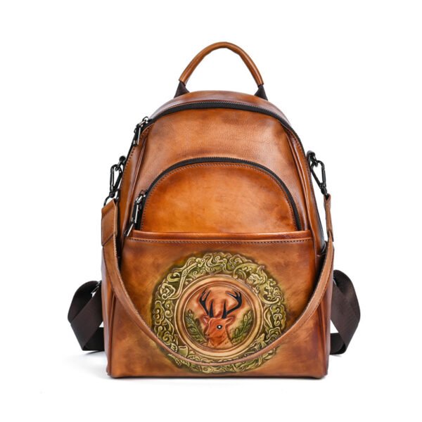 Large Capacity Backpack With Personalized Deer Head Design - Image 4