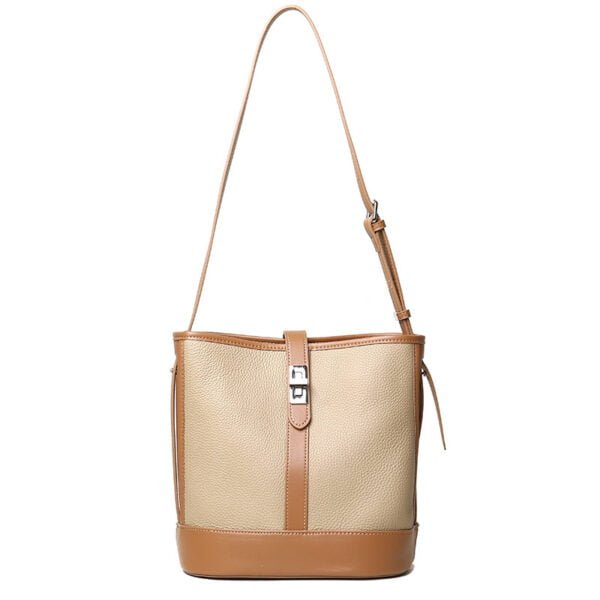 Women's Large-capacity Simple Cowhide Hit Color Crossbody Shoulder Bag - Image 3