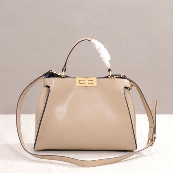 Big Bag White-Collar Fashion New Cat Bag Leather Leather Leather - Image 2