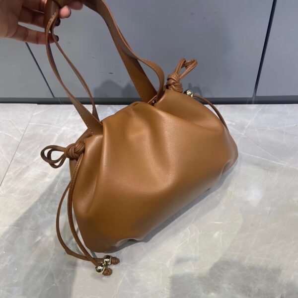 Cowhide Bulb Bag Handle Shoulder Bag - Image 6