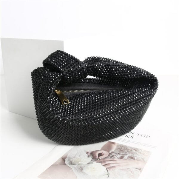 Women's Rhinestone Knotted Underarm Shoulder Bag - Image 2