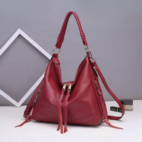 Casual Leather Shoulder Bag Large Capacity - Image 4