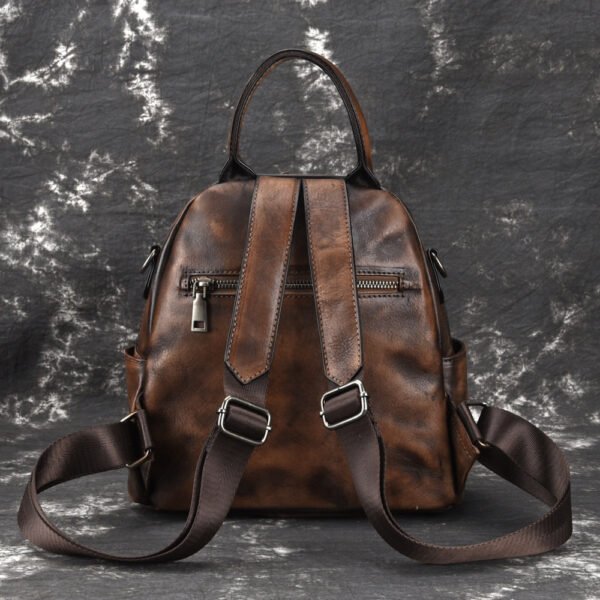 Vintage first layer cowhide backpack - Image 5