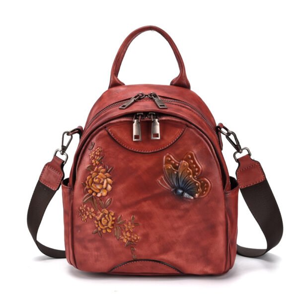 Vintage first layer cowhide backpack - Image 7