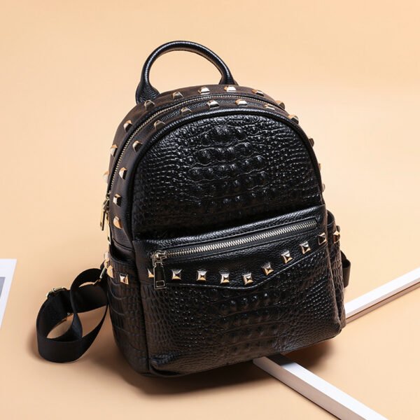 New fashion all-match soft leather backpack