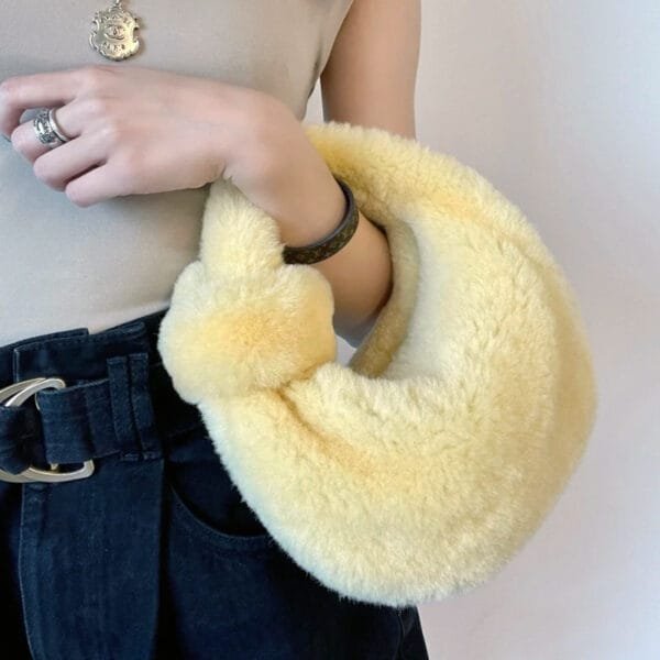 Women's Plush Cloud Pleated Underarm Bag - Image 6