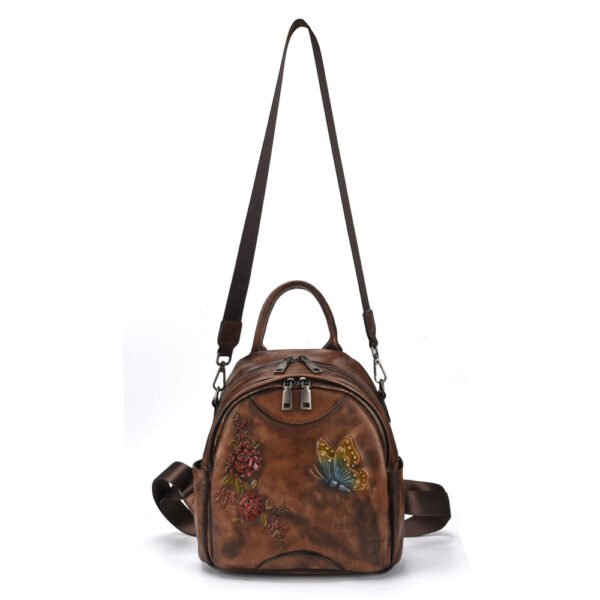 Vintage first layer cowhide backpack - Image 3