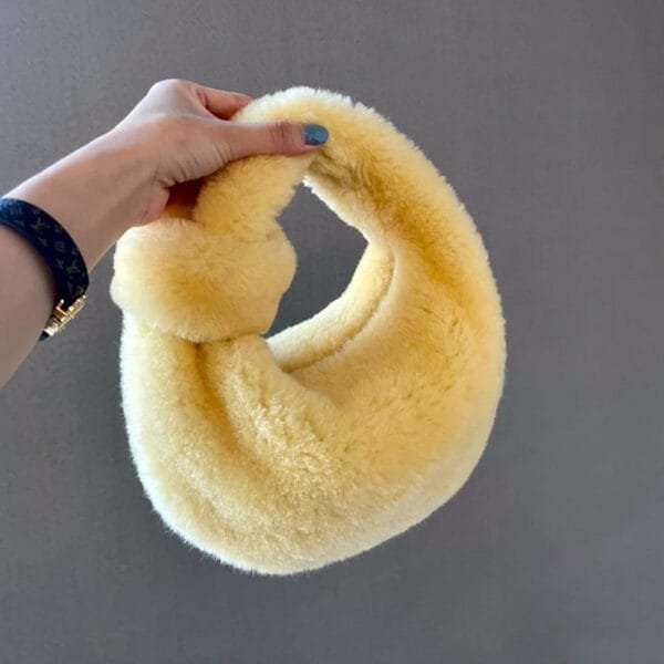 Women's Plush Cloud Pleated Underarm Bag - Image 3