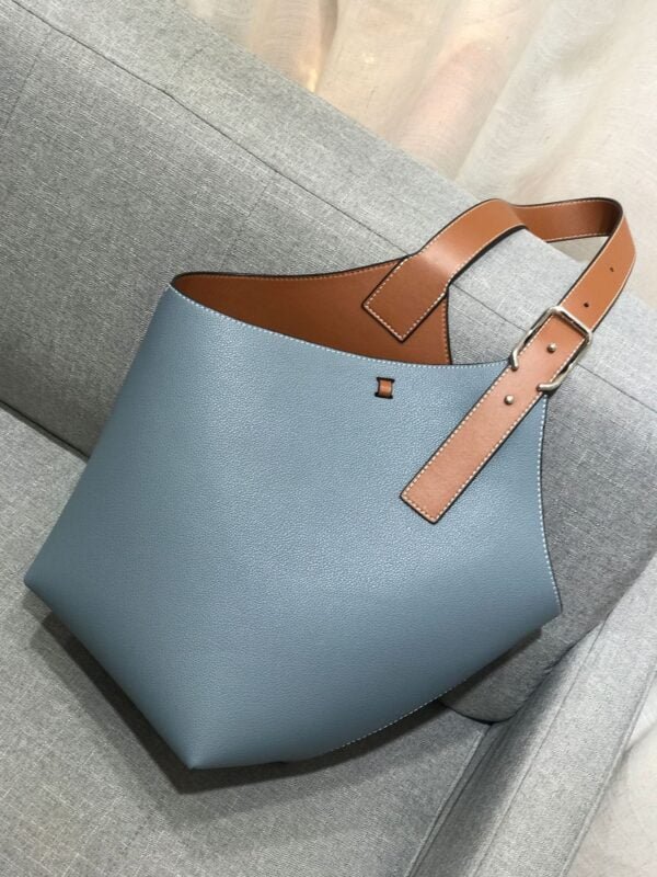 Bucket bag all-match soft leather female bag - Image 4