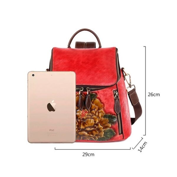 Large Capacity Full Head Leather Bag With One Shoulder - Image 5