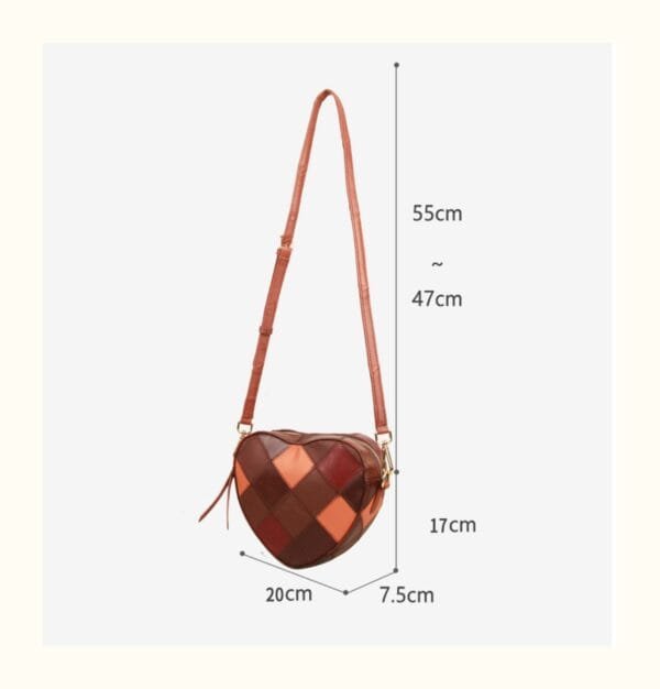 Bucket Bag Women's Crossbody Leather Retro - Image 3