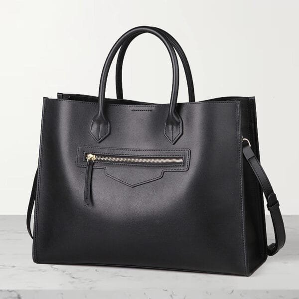 Women's Large Capacity Genuine Leather Tote Bag - Image 3