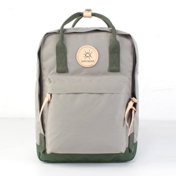 Japanese Academy Style Minimalist Large Capacity Canvas Waterproof Backpack - Image 6