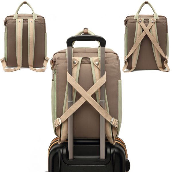 Men's Fashion Contrast Color Laptop Backpack - Image 8