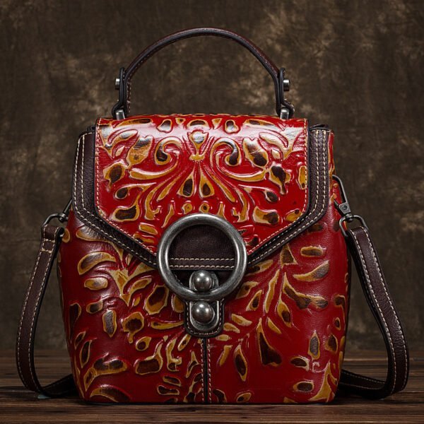 Cow Leather Backpack Multi-function Ladies Shoulder Bags Handbags - Image 2