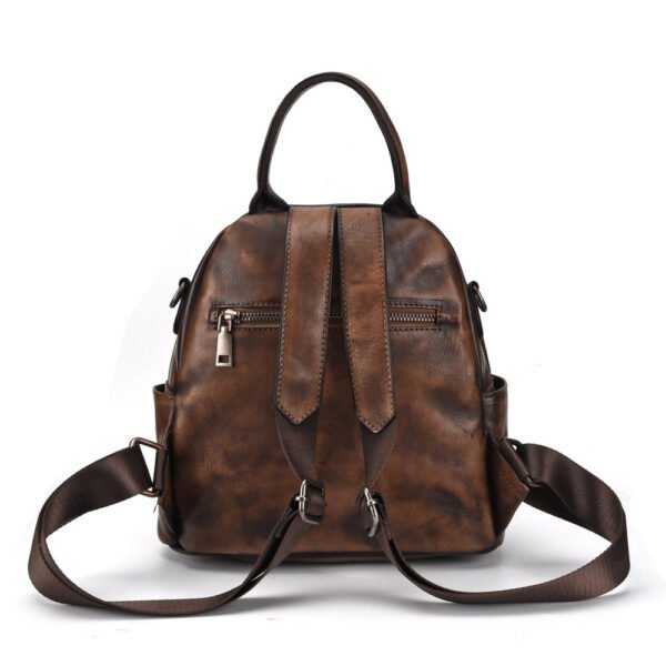 Vintage first layer cowhide backpack - Image 2