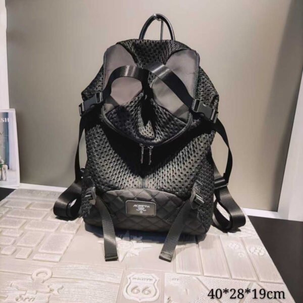 Mesh Double Pull Head Personalized Fashion Backpack - Image 5