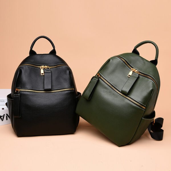 Leather Backpack Women All-Match Fashion Top Layer Leather Small Backpack