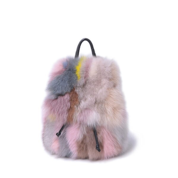 Trendy Casual Fur Handbags Fox Fur Real Hair Backpack - Image 2