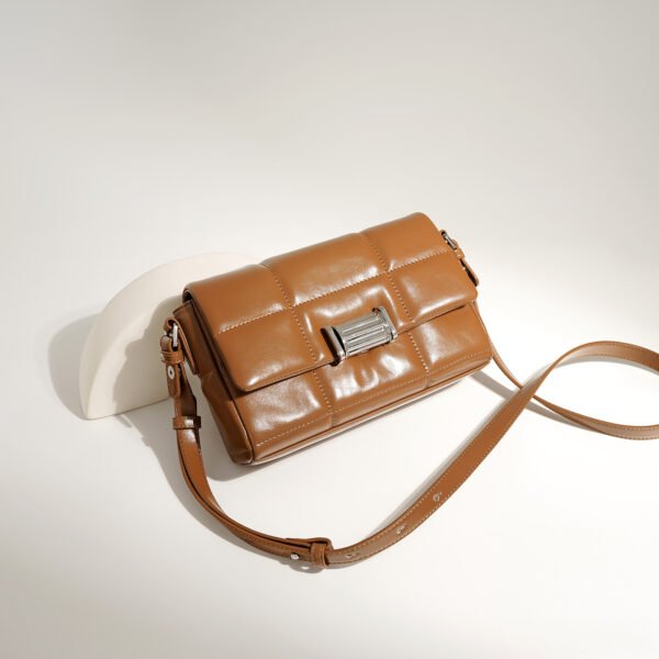 Women's Soft Leather Small Square Bag Shoulder - Image 8