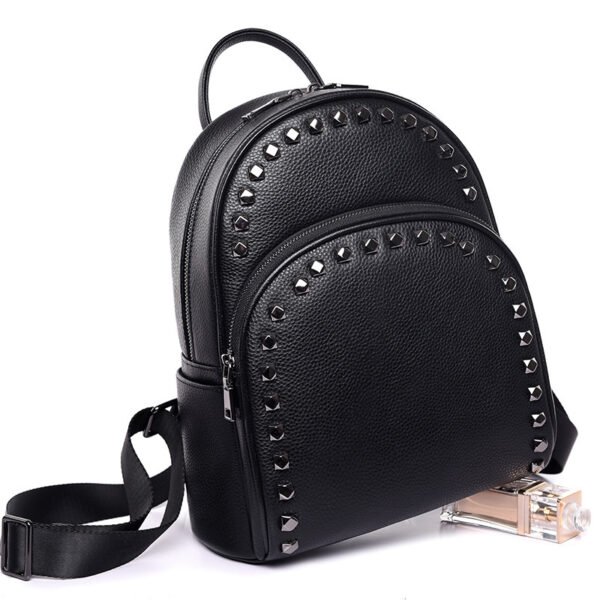 Women's Fashion Leather Casual All-match Backpack - Image 4