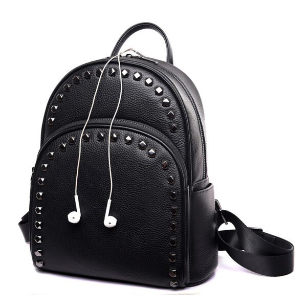 Women's Fashion Leather Casual All-match Backpack - Image 3