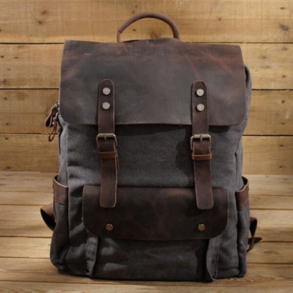 Unisex College Vintage Canvas Backpack