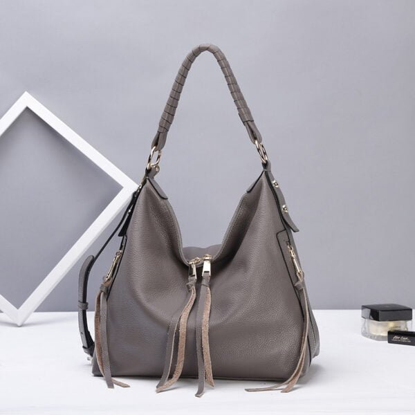 Casual Leather Shoulder Bag Large Capacity - Image 3