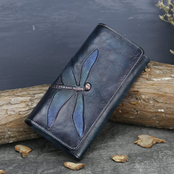 Top Layer Women's Butterfly Leather Long Wallet - Image 3