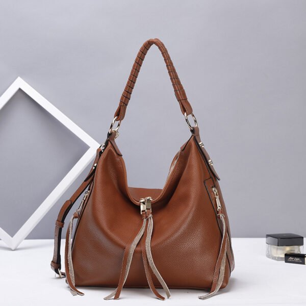 Casual Leather Shoulder Bag Large Capacity - Image 5