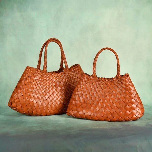 Braided Baotou Layer Cowhide Pure Handmade Basket Bag - Image 3