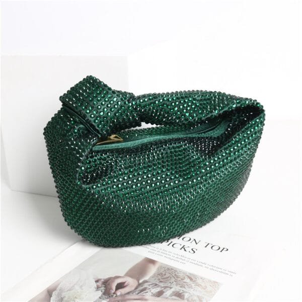 Women's Rhinestone Knotted Underarm Shoulder Bag - Image 6