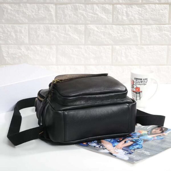 Retro Soft Leather Fashion Backpack - Image 7