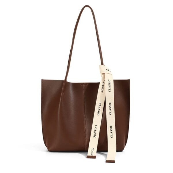 Women's Tote Premium Leather Large Capacity - Image 2