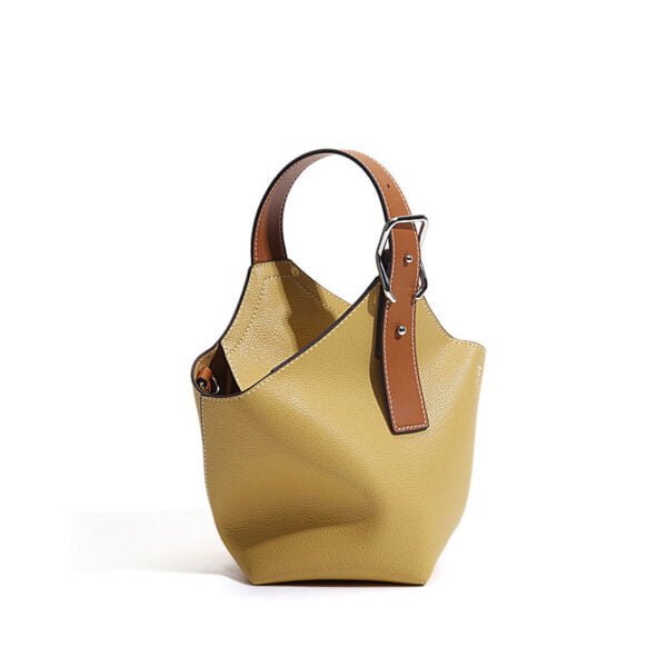 Diagonal Tote Commuter Urban Simple One Shoulder Portable Bucket Bag - Image 5