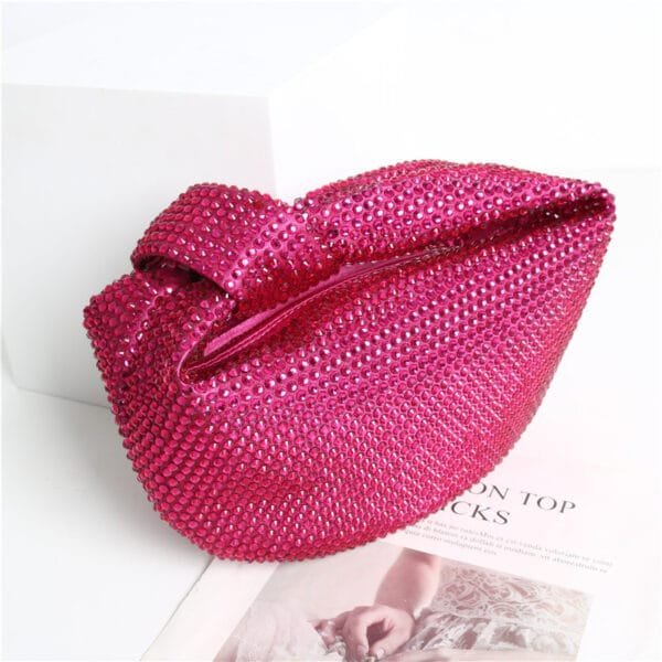 Women's Rhinestone Knotted Underarm Shoulder Bag - Image 5