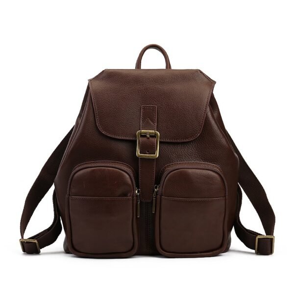 New Genuine Leather Retro Large Capacity Women's Backpack - Image 7