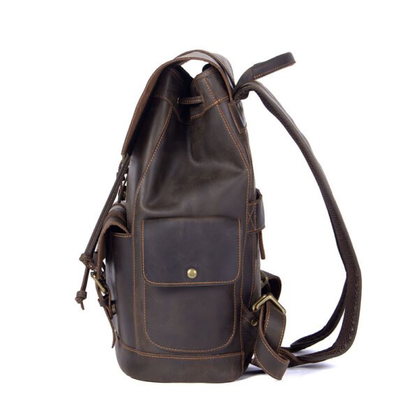 Large-capacity Leather School Bag Travel Locomotive Bag - Image 4