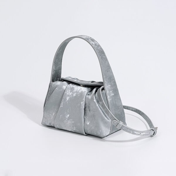 Women's Satin Cowhide Crossbody Retro Handbag - Image 5