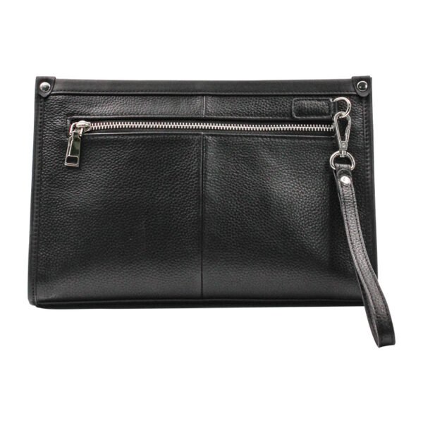 Business First Layer Leather Handbag Fashion Fingerprint Lock Male Wallet - Image 4