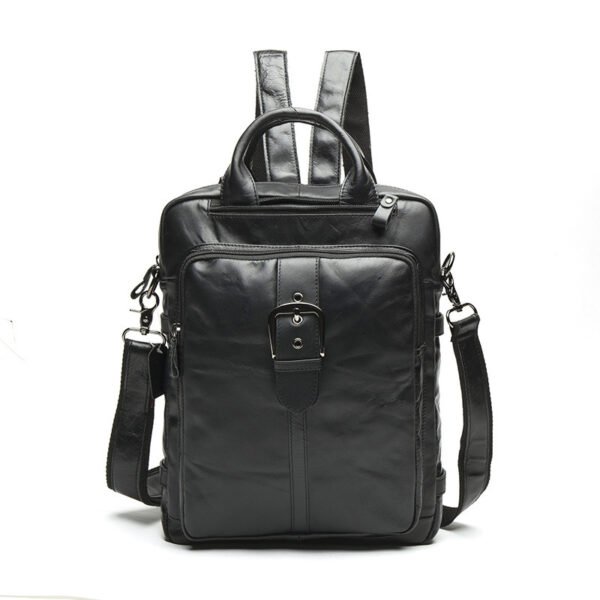 Genuine leather men's backpack