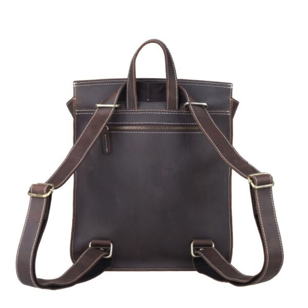 British College style leather backpack - Image 3