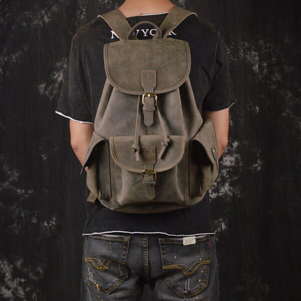 Drawstring backpack travel men's backpack - Image 3