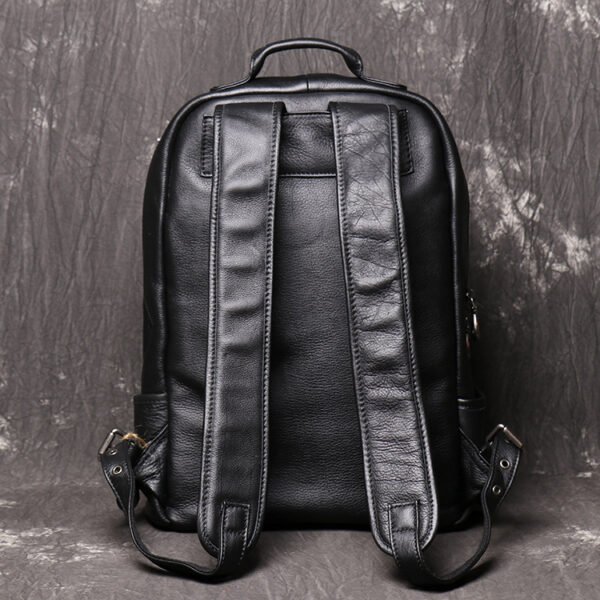 Men's Leather Handbag Large Capacity Travel Backpack - Image 3