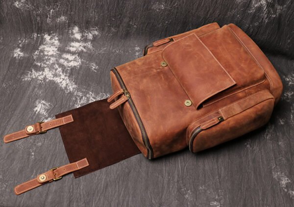 Men's Backpack Crazy Horse Leather - Image 8