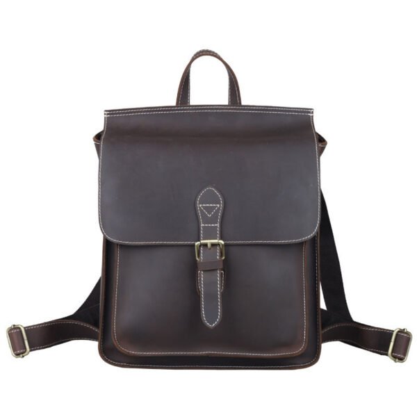 British College style leather backpack