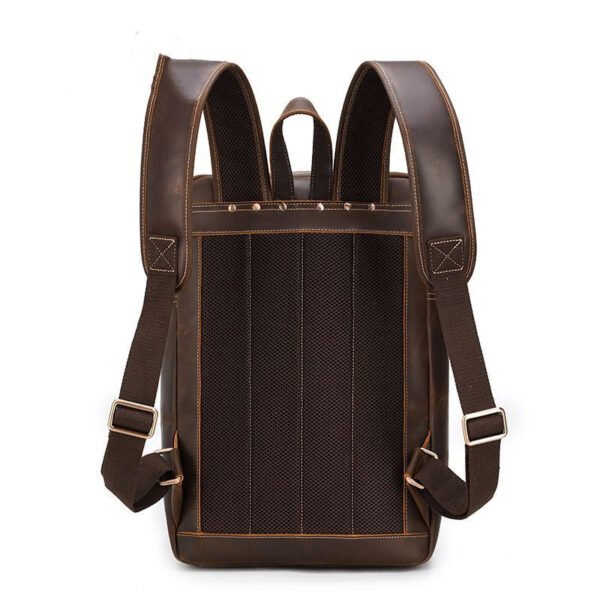 Crazy Horse Leather Travel Backpack - Image 3