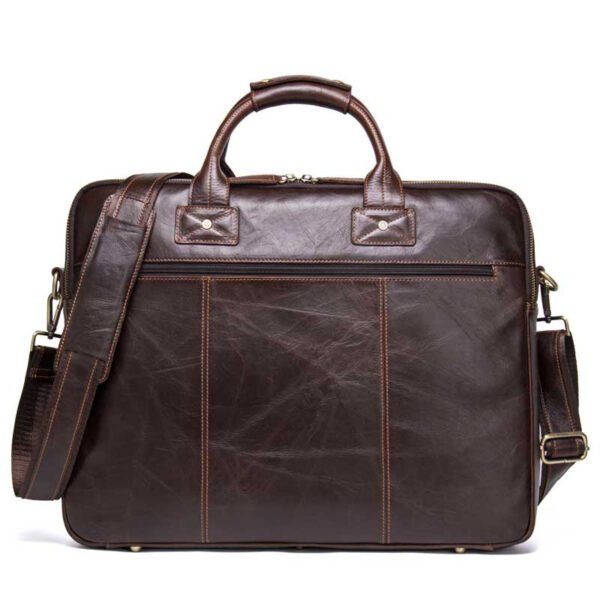 Casual Leather Business Briefcase Large Capacity Men's Shoulder Bag - Image 2