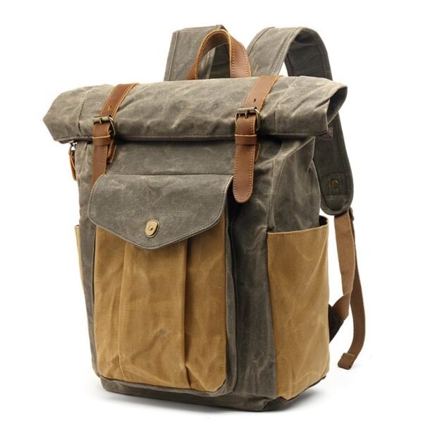 Retro Male Travel Backpack Travel Student Bag - Image 5